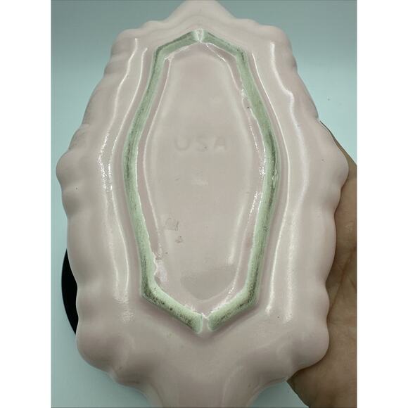 Vintage Ceramic Butter Dish Pottery Studio art USA Cooper Lid MCM - Picture 6 of 9